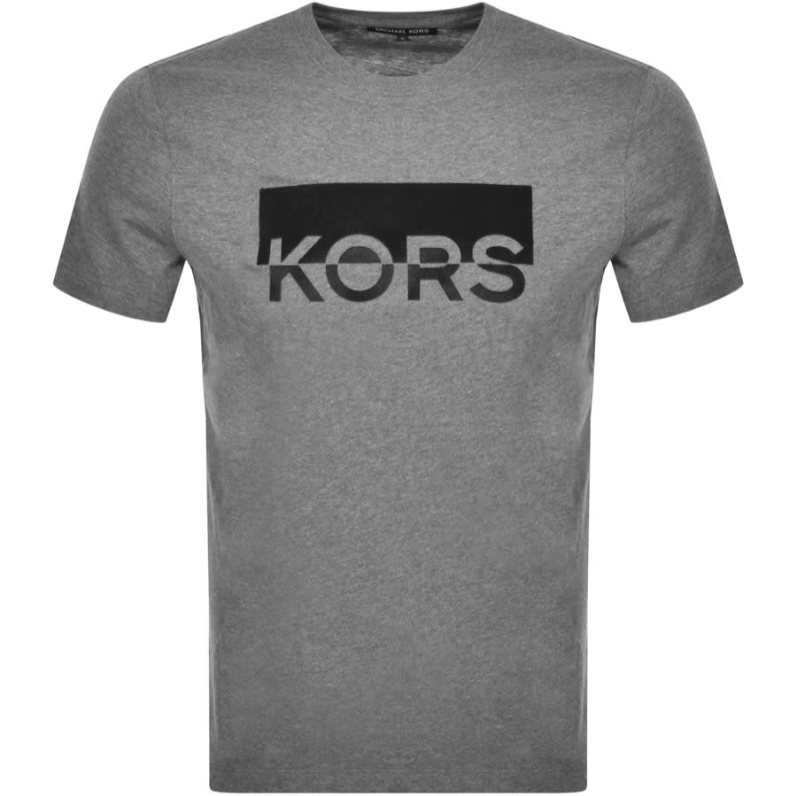 Alternative Image for ProductMichael Kors Split Block Logo T Shirt Grey1